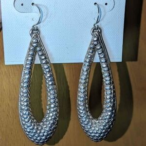 Chic Silver Drop Earrings